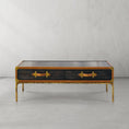 Load image into Gallery viewer, Thaddeus Vintage Leather Square Coffee Table
