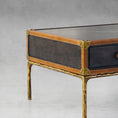 Load image into Gallery viewer, Thaddeus Vintage Leather Square Coffee Table
