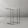 Load image into Gallery viewer, Thaddeus Tempered Glass C-Shaped Side Table
