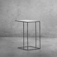 Load image into Gallery viewer, Thaddeus Tempered Glass C-Shaped Side Table
