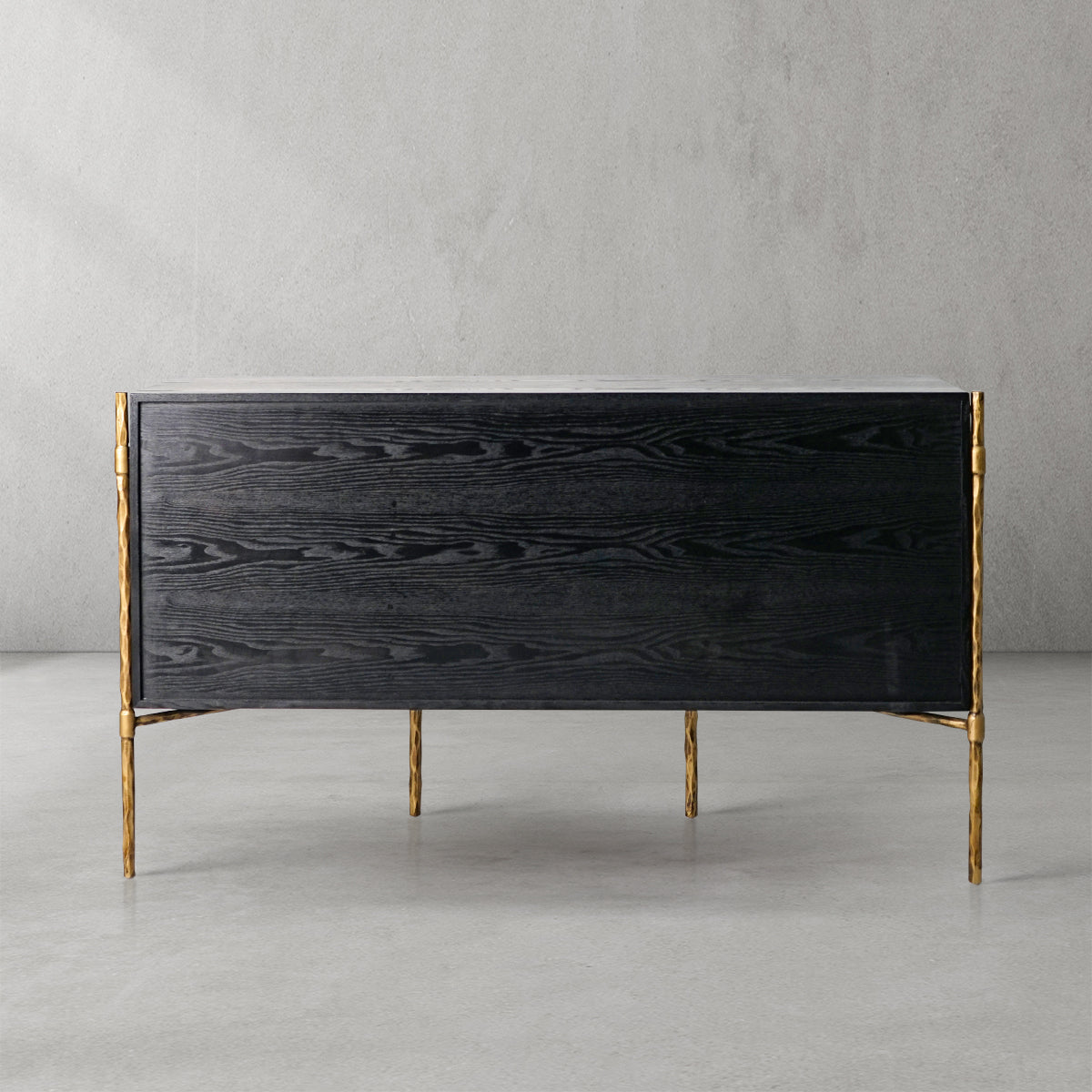 Tadeus Metal Frame Rattan Side Cabinet