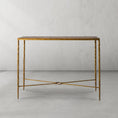 Load image into Gallery viewer, Thaddeus Metal Frame Elm Wood Console Table
