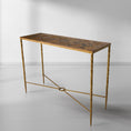 Load image into Gallery viewer, Thaddeus Metal Frame Elm Wood Console Table
