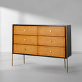 Load image into Gallery viewer, Thaddeus Metal Frame Rattan 6-Drawer Side Cabinet
