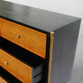 Load image into Gallery viewer, Thaddeus Metal Frame Rattan 6-Drawer Side Cabinet
