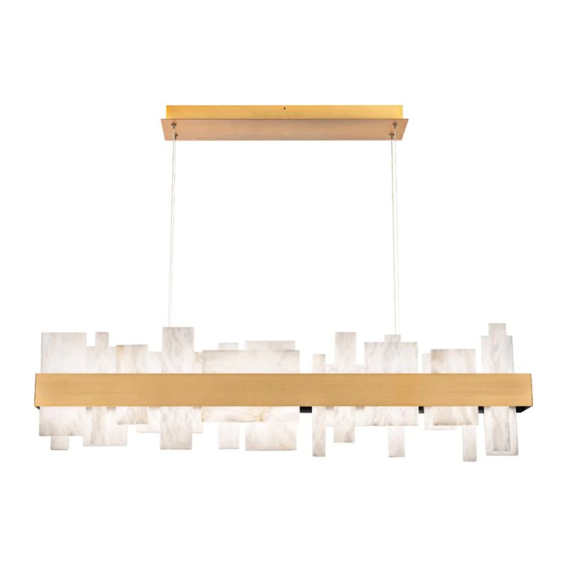 Acro 46in LED Linear Alabaster Chandelier
