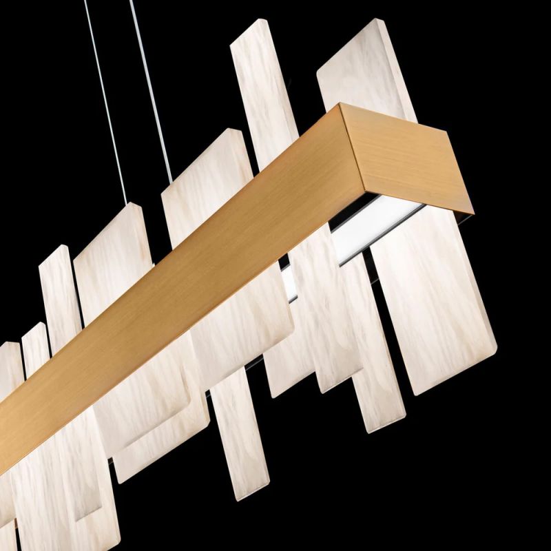 Acro 46in LED Linear Alabaster Chandelier