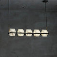 Load image into Gallery viewer, Alabaster Cubic Dining Table Chandelier
