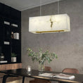 Load image into Gallery viewer, Alabaster Cuboid Dining Room Chandelier
