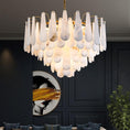 Load image into Gallery viewer, Alabaster Feathery Chandelier
