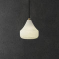 Gallery viewerに画像を読み込む, Alabaster Hat Pendant Light Over Nightstand
