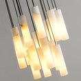 Load image into Gallery viewer, Alabaster Modern Cylindrical Round Chandelier
