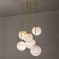Load image into Gallery viewer, Alabaster Moon Chandelier
