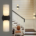 Load image into Gallery viewer, Alabaster 2 heads Wall Sconce 13.9"
