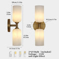 Load image into Gallery viewer, Alabaster 2 heads Wall Sconce 13.9"
