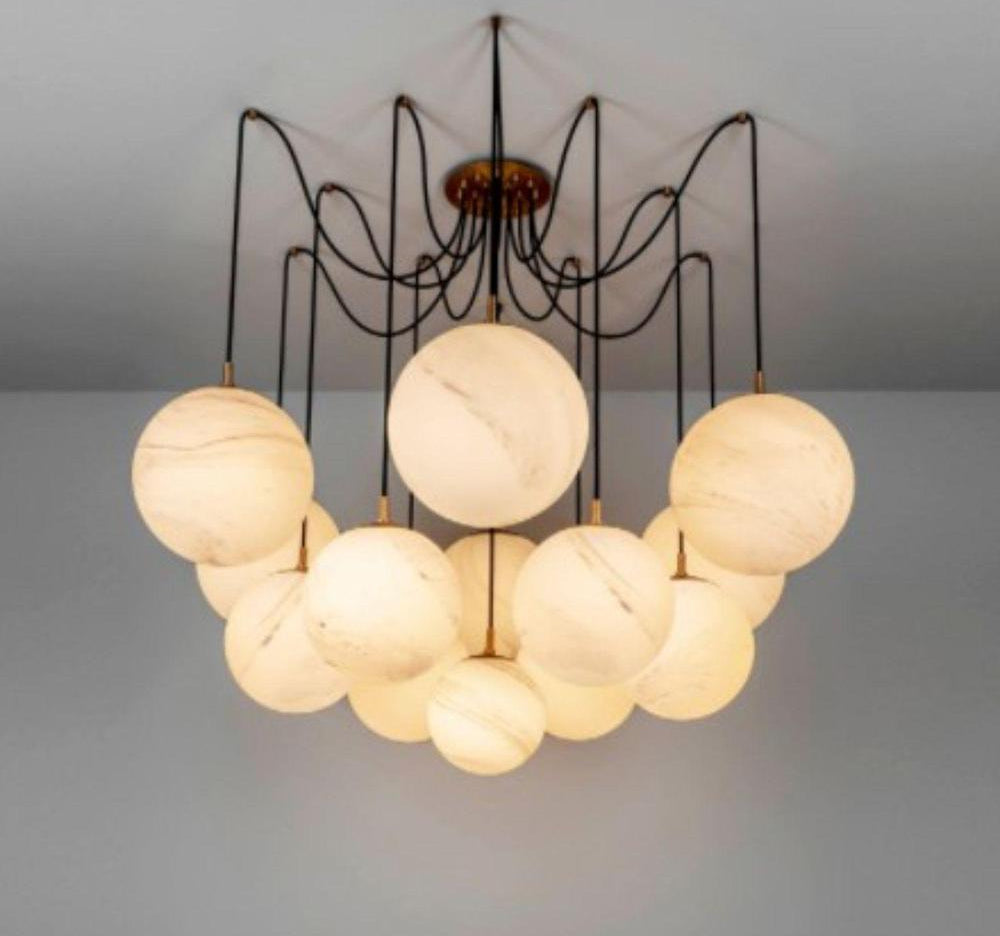 Alabaster Ball Chandelier