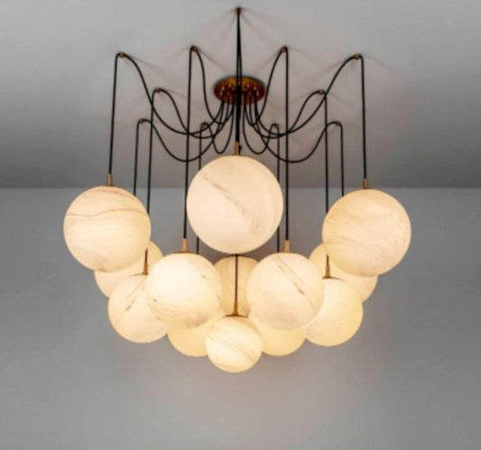 Alabaster Ball Chandelier