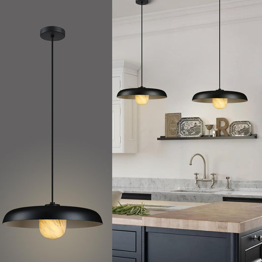 Alabaster Black Lampshade Pendant Lights