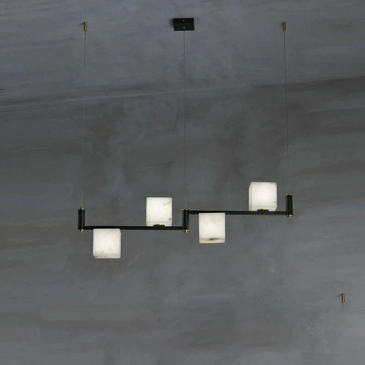 Alabaster Cubic Chandelier