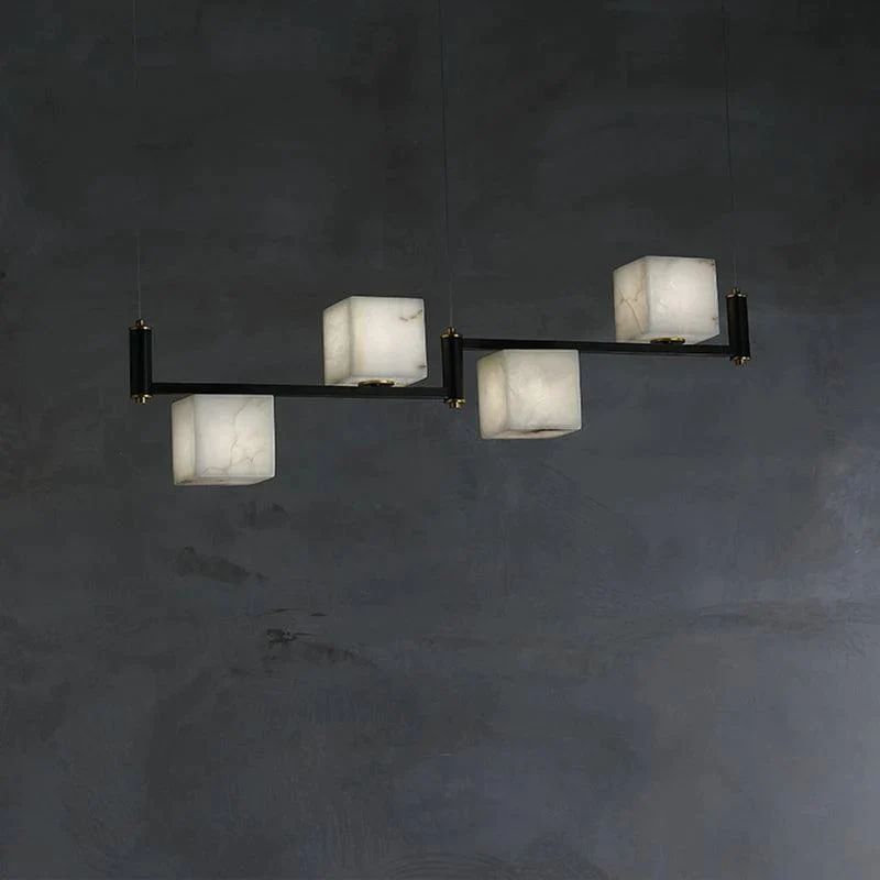 Alabaster Cubic Chandelier
