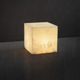 Load image into Gallery viewer, Alabaster Cubic Table Light
