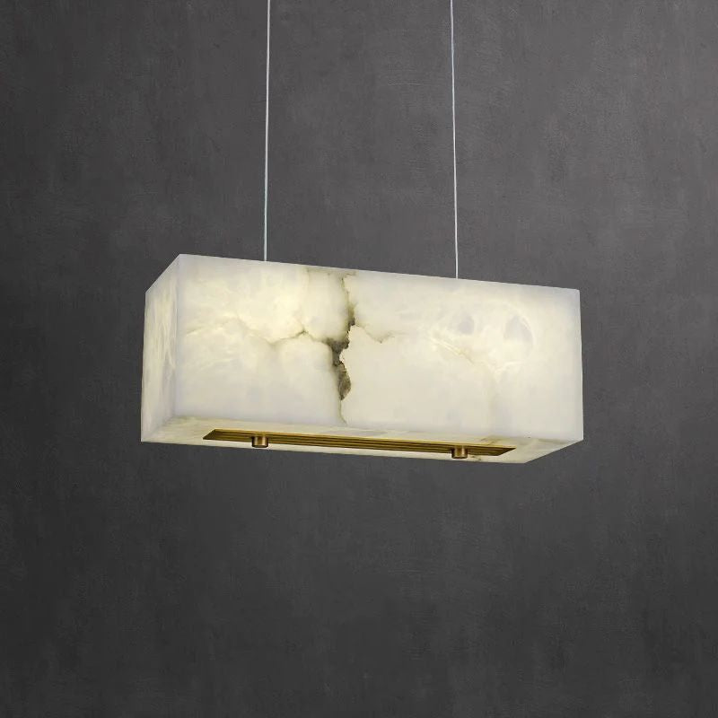 Alabaster Cuboid Chandelier
