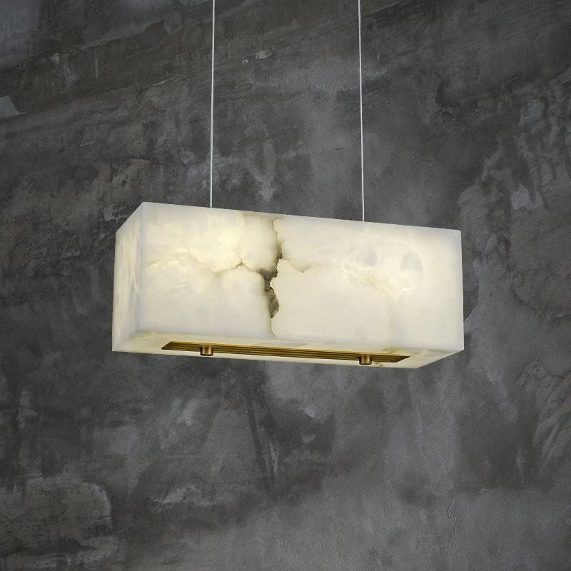 Alabaster Cuboid Chandelier
