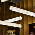 Load image into Gallery viewer, Alabaster Cylindrical Chandelier 47"
