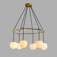Load image into Gallery viewer, Alabaster Modern Round Ball Chandelier
