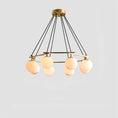 Load image into Gallery viewer, Alabaster Modern Round Ball Chandelier
