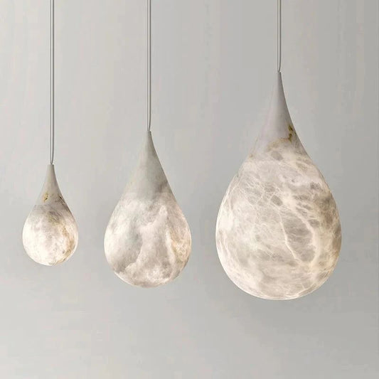 Alabaster Raindrop Pendant
