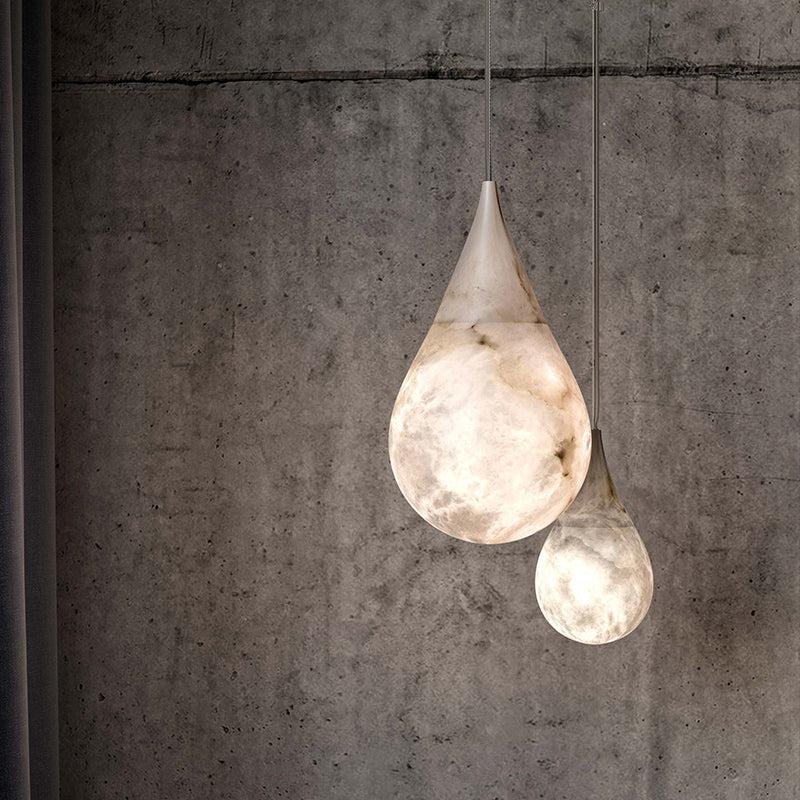 Alabaster Raindrop Pendant