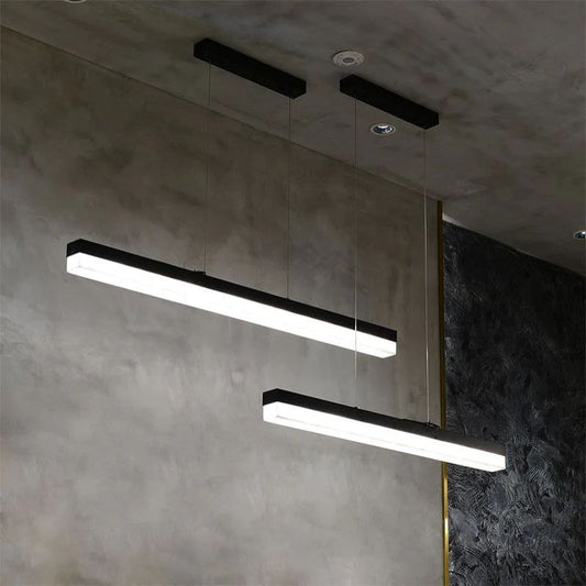 Alabaster Simple Linear Island Chandelier