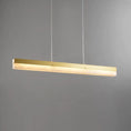 Load image into Gallery viewer, Alabaster Simple Linear Island Chandelier
