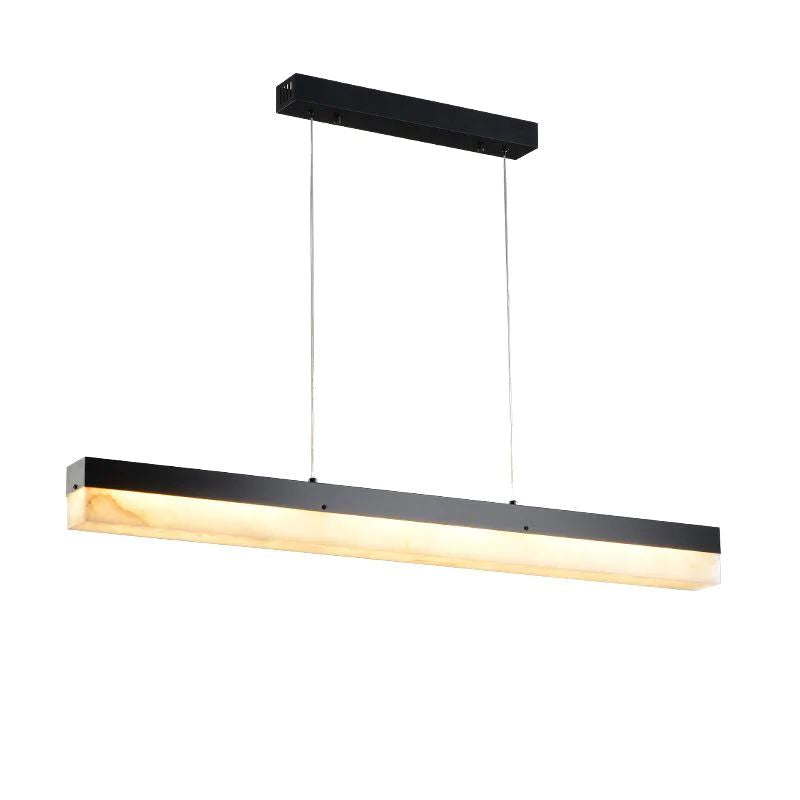 Alabaster Simple Linear Island Chandelier
