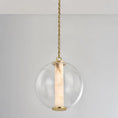 Load image into Gallery viewer, Alabaster Tube Glass Globe Pendant
