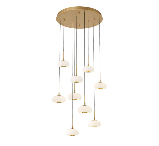 Alfia 9 Light Round LED Chanderlier