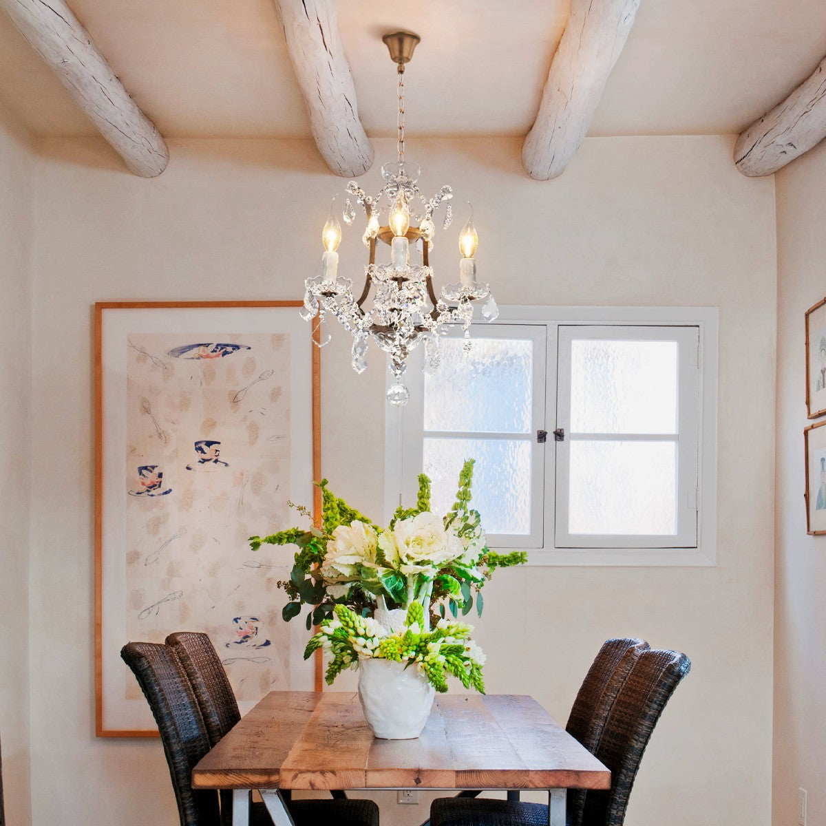 Antique Crystal Chandelier