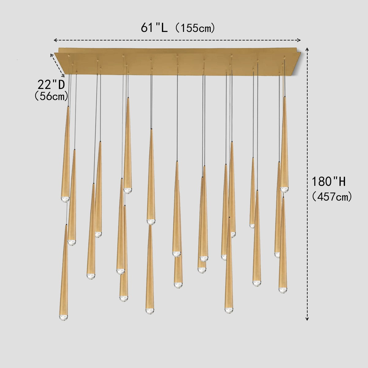 Aquita Rectangle Tubular Pendant
