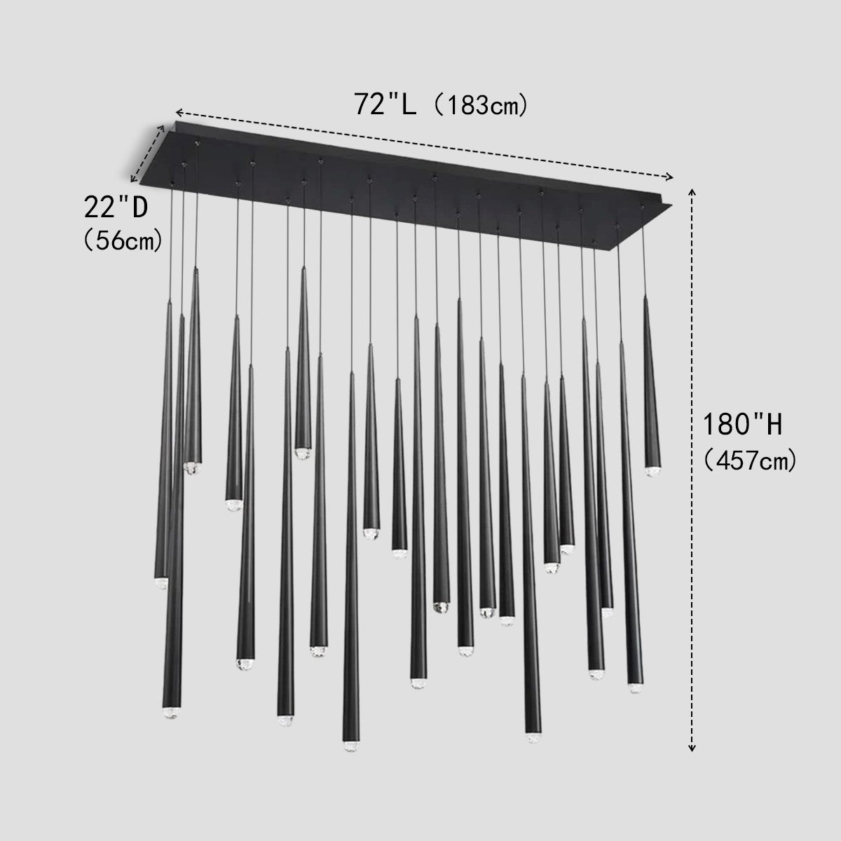 Aquita Rectangle Tubular Pendant