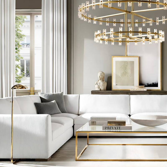 Arca Round 2-Tier Chandelier 60"