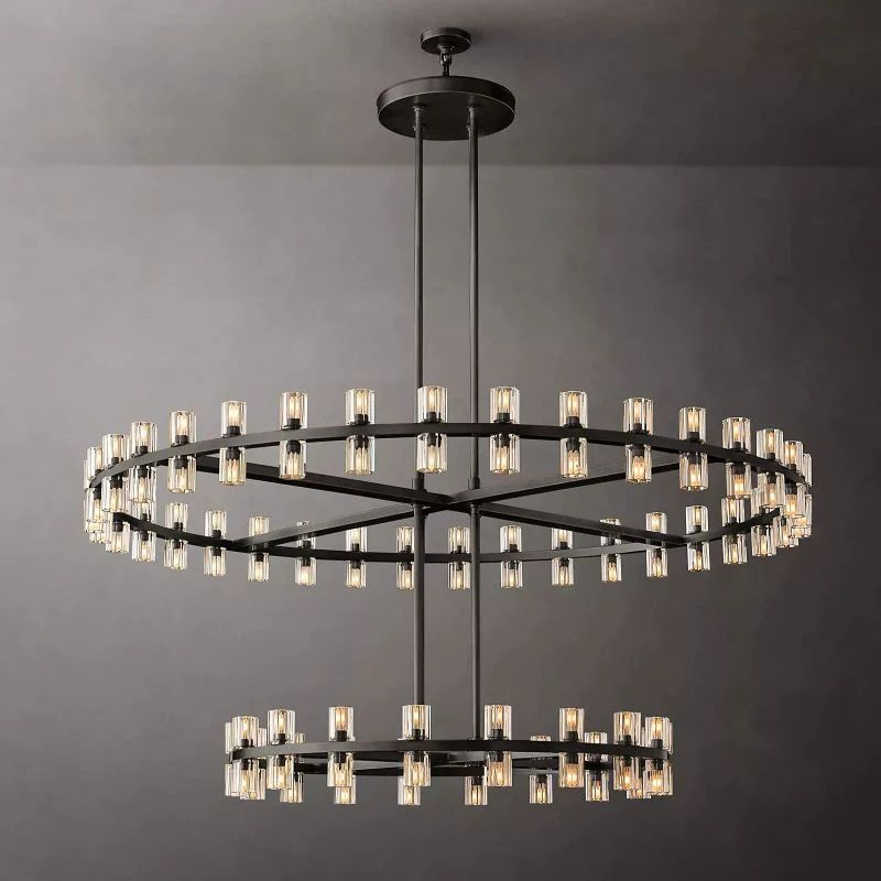 Arca Round 2-Tier Chandelier 60"