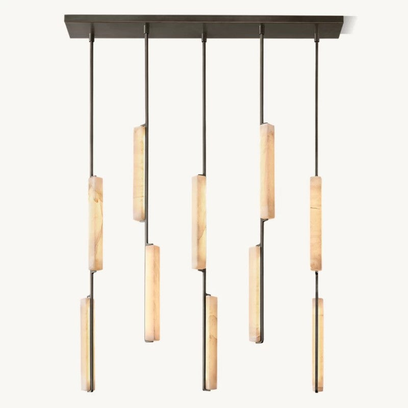 Audubo Alabaster Linear Chandelier 54"