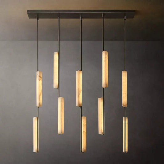 Audubo Alabaster Linear Chandelier 54"