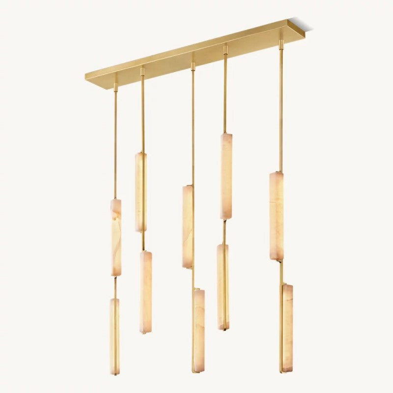 Audubo Alabaster Linear Chandelier 54"
