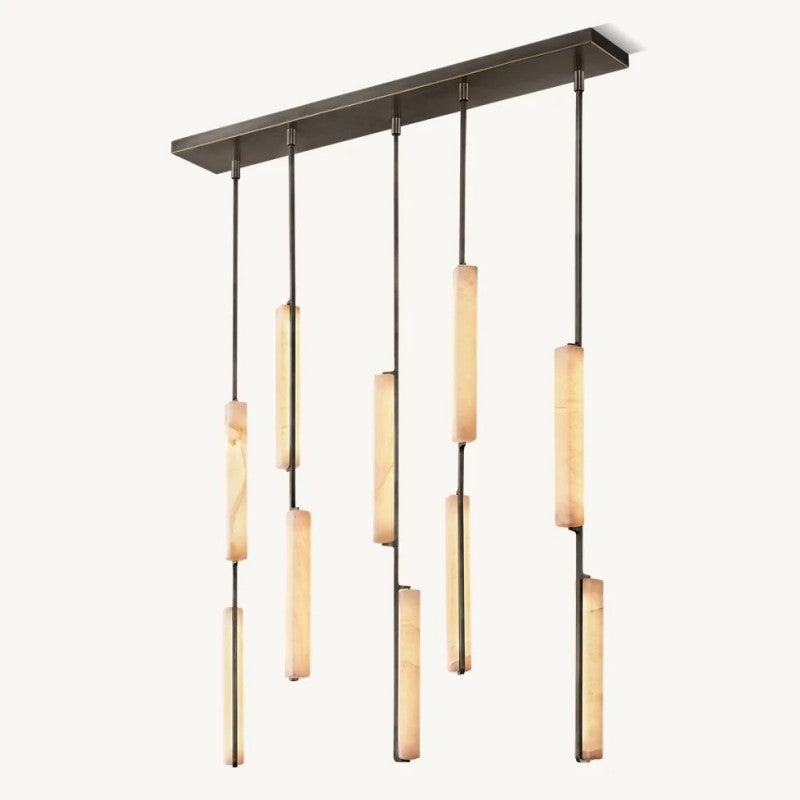 Audubo Alabaster Linear Chandelier 54"