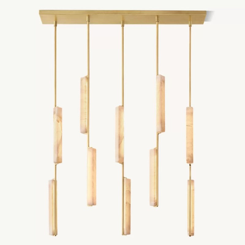 Audubo Alabaster Linear Chandelier 54"