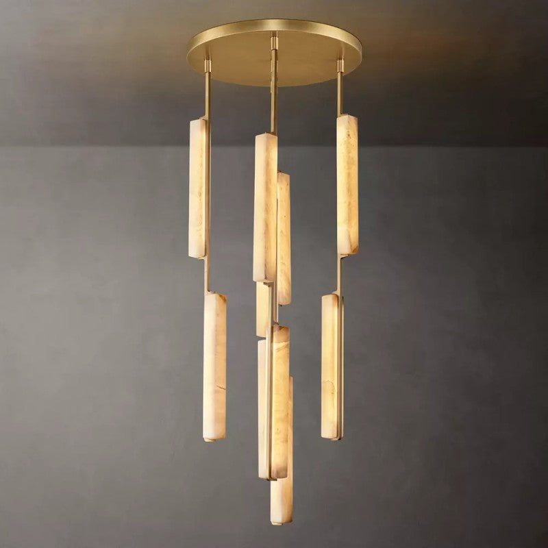 Audubo Alabaster Round Chandelier 24"