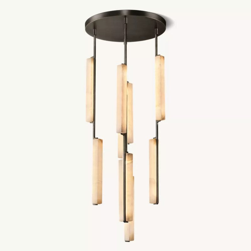 Audubo Alabaster Round Chandelier 24"