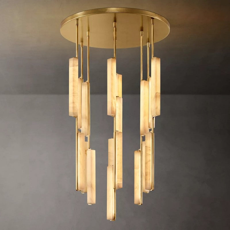 Audubo Alabaster Round Chandelier 40"